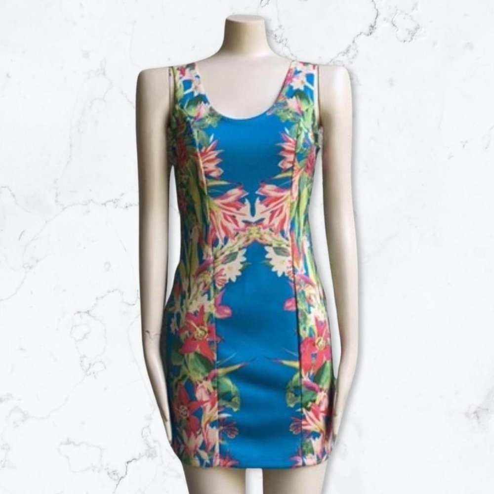 Lovers + Friends Tropical Print Bodycon Mini Dress
